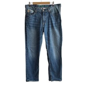 Cinch Grant Size 38 Medium Wash Straight Leg Jeans Western Denim Cowboy Barn